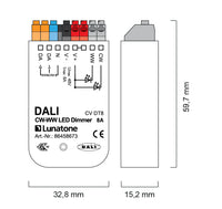 Lunatone DALI DT8 CW-WW LED dimmer CV (Constant Voltage)