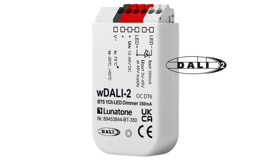 Lunatone wDALI-2 Bluetooth 5 1 Ch LED Dimmer CC DT6