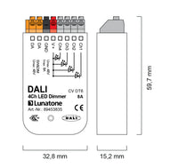 Lunatone DALI 4Ch LED dimmer CV (Constant Voltage)