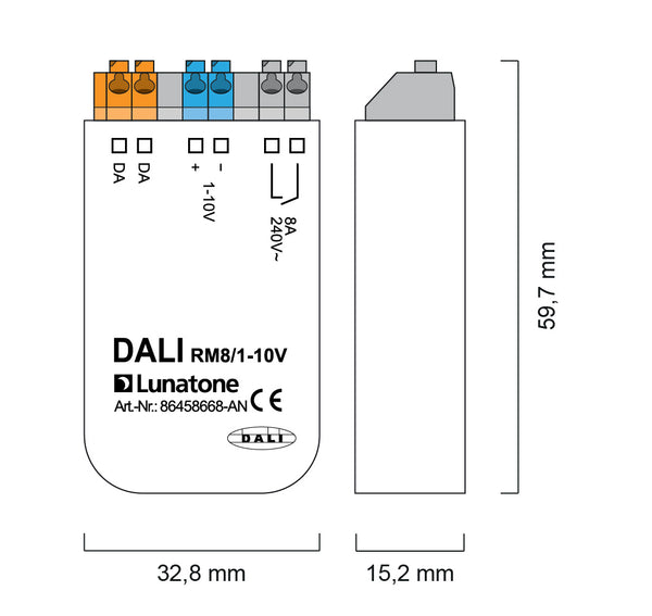Lunatone DALI RM8 0-10V AN